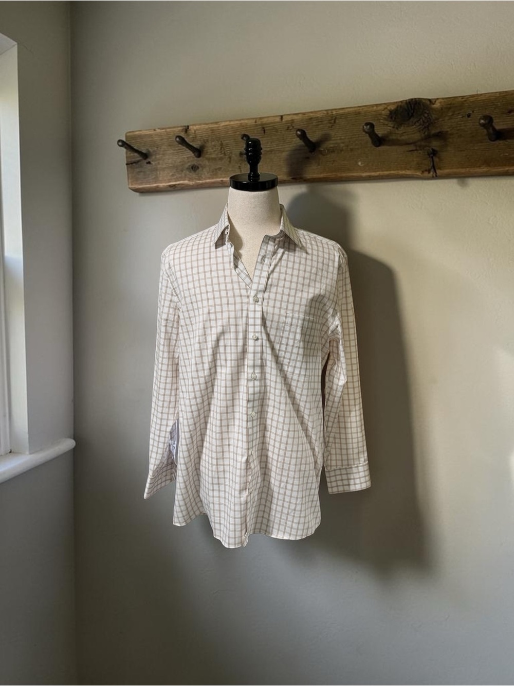 Men's Stafford Smart Tech Slim Fit Shirt SZ LG 16-16 1/2.